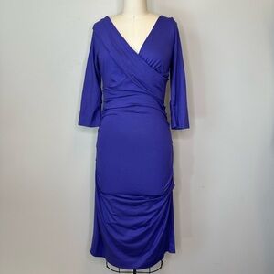 DVF Purple Ruched Dress